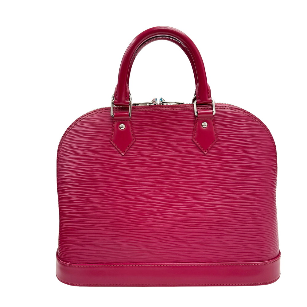 LOUIS VUITTON Alma Fuchsia Pink Handbag Epi Leather Pink